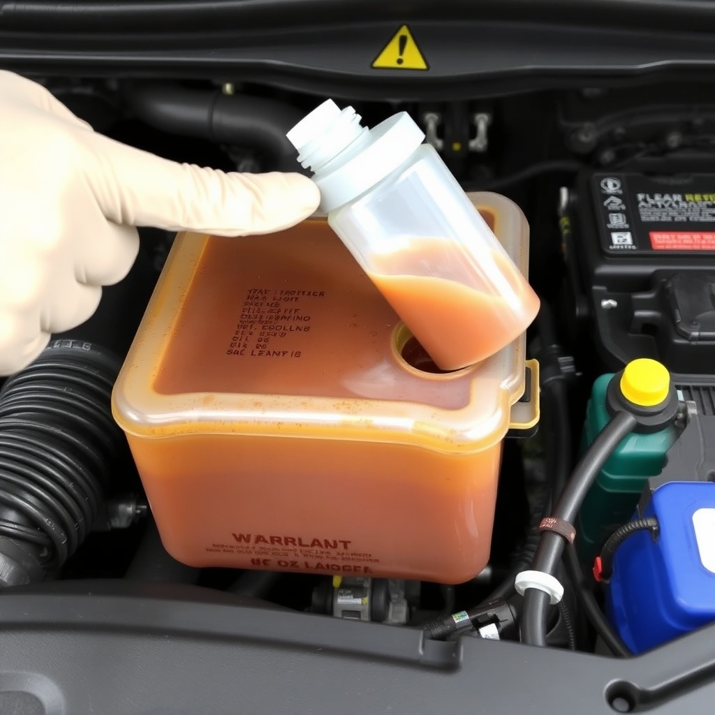 liquide de refroidissement marron
